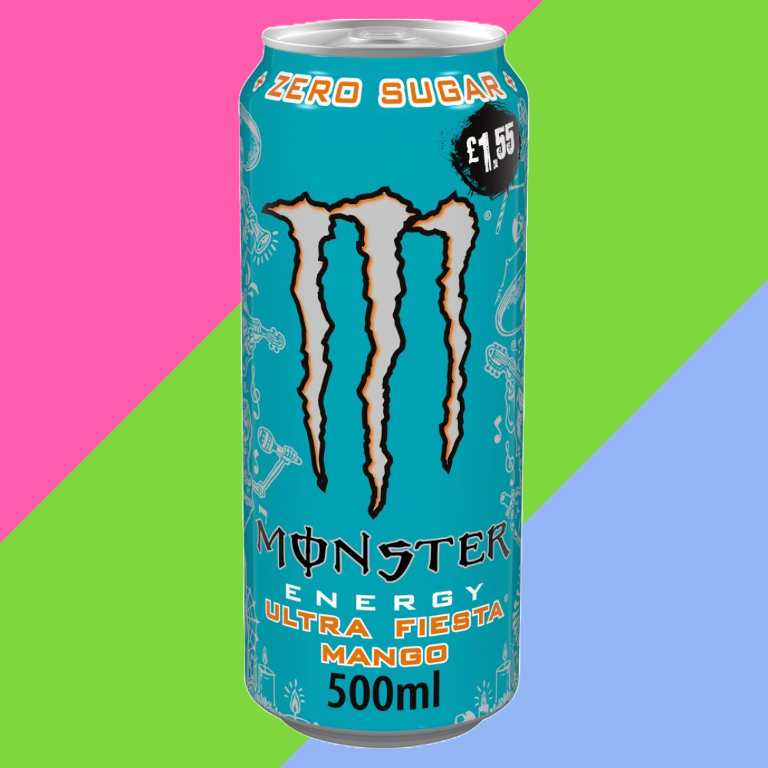 Monster Energy Drink Ultra Fiesta Mango Zero Sugar 12 x 500ml PMP £1.55