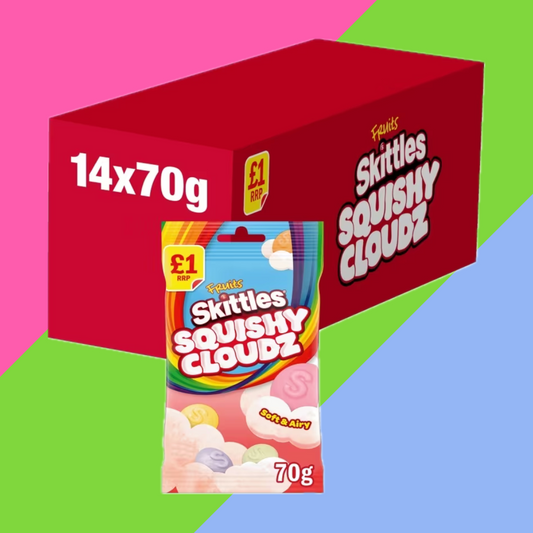 Skittles Squishy Cloudz Chewy Sweets Fruit Flavoured Sweets Treat Bag £1 PMP 14x70g