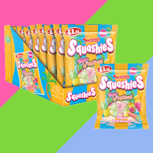 NEW Swizzels Squashies Tropical Bag 12x100g