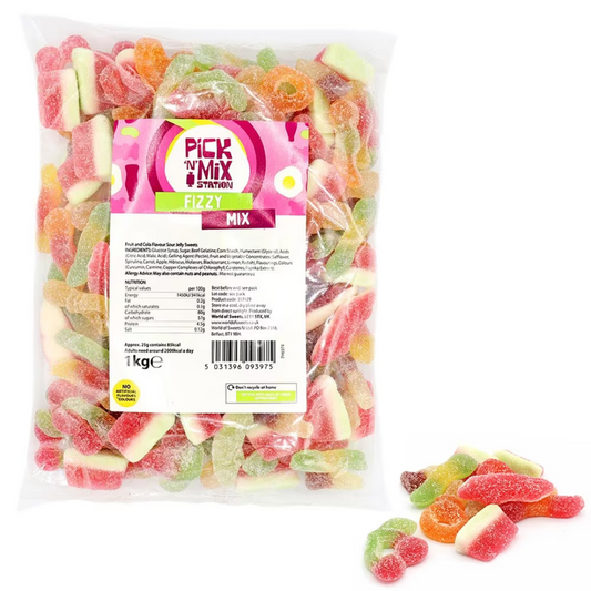 Pick n Mix Station Fizzy Mix 1kg Bag (KINGSWAY)
