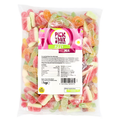 Pick n Mix Station Fizzy Mix 1kg Bag (KINGSWAY)