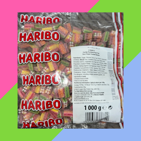 Haribo Rainbow Pixel Fizz 1kg Bag (German)