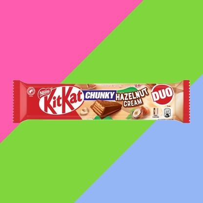 KitKat Chunky Duo Hazelnut Cream Chocolate Bar 24x68g