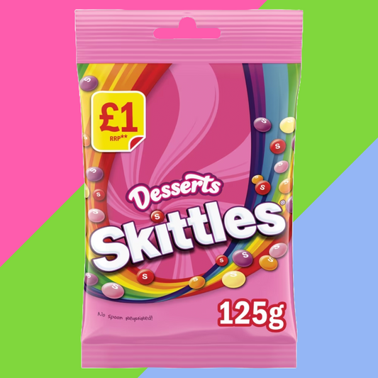 Skittles Vegan Sweets Dessert Flavoured Treat Bag 12x25g £1 PMP