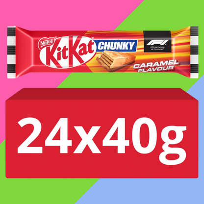 KitKat F1 Chunky Caramel Flavour Milk Chocolate Bar 24x42g
