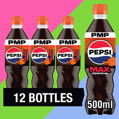 Pepsi Max Tropical Bottle PMP 12x500ml