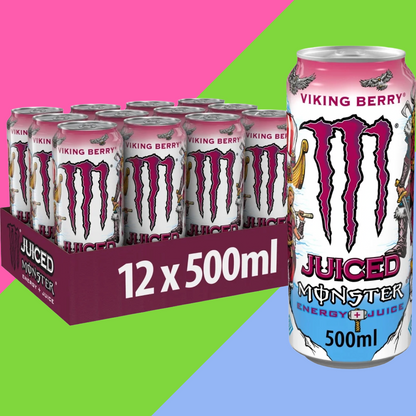 Monster Energy Drink Viking Berry 12x500ml PM £1.85 Can