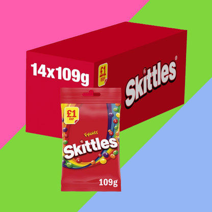 Skittles Vegan Fruits Treat Bag 14x109g £1 PMP