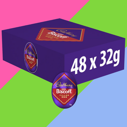 Cadbury Dairy Milk Biscoff Filled Chocolate Egg 48x32g Eggs