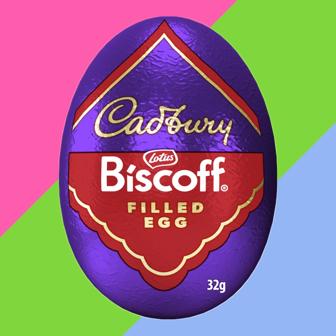 Cadbury Dairy Milk Biscoff Filled Chocolate Egg 48x32g Eggs