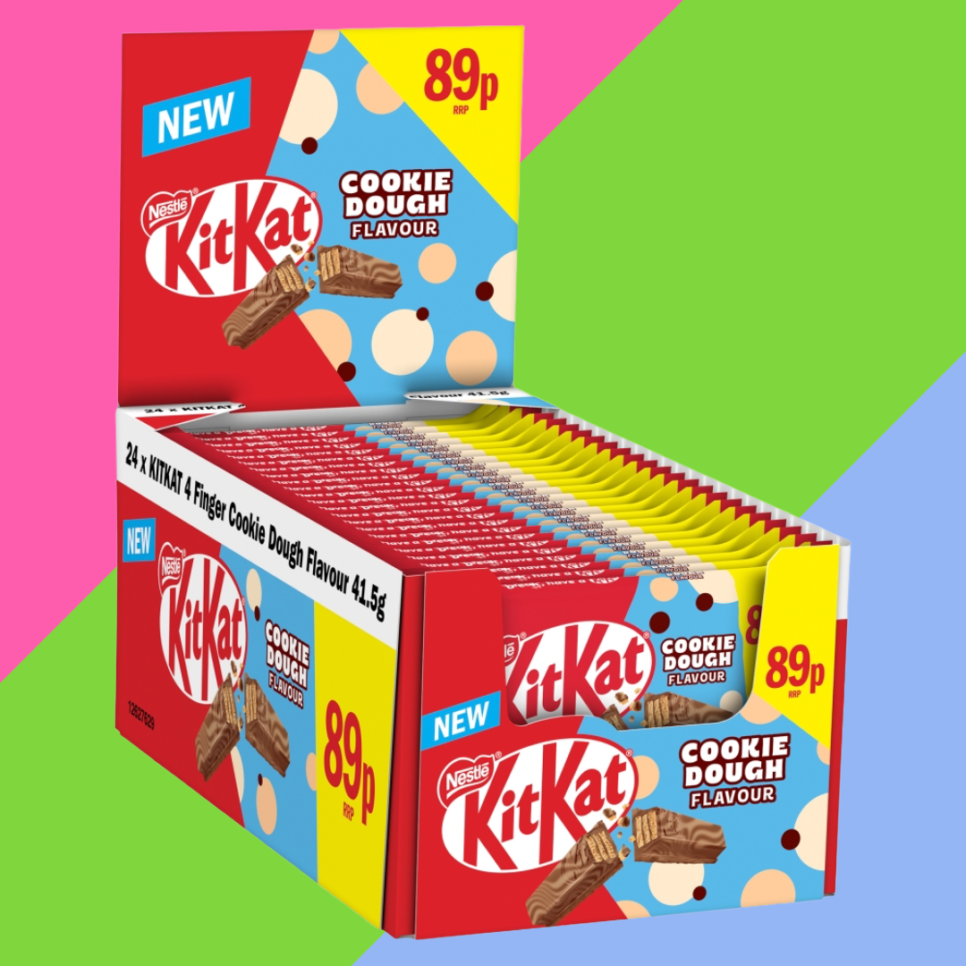 KitKat 4 Finger Cookie Dough Flavour Chocolate Bar 24x41.5g 89p PMP